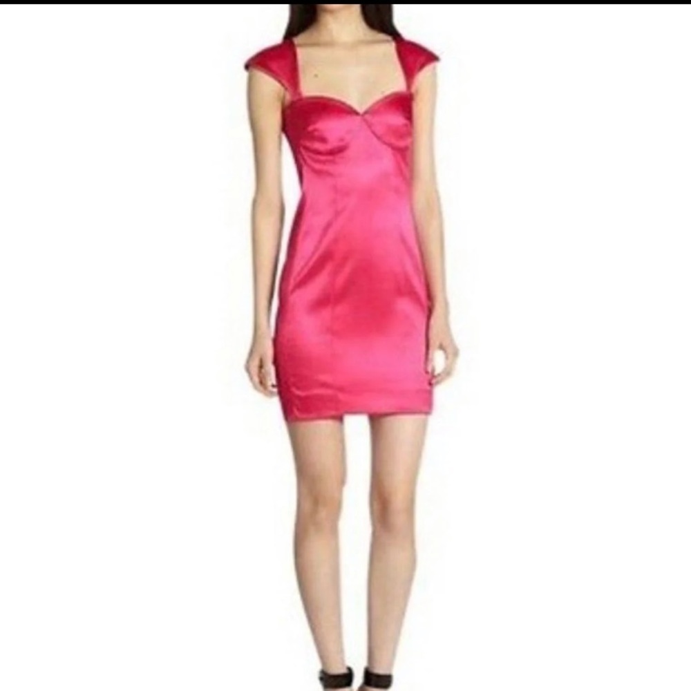 Hot pink Torn by Ronny Kobo mini dress